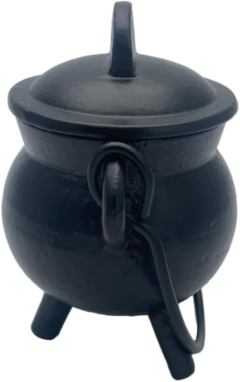 Cast Iron Cauldron Small Plain Witch & Magic Accessory for Wicca Potions Neopaganism