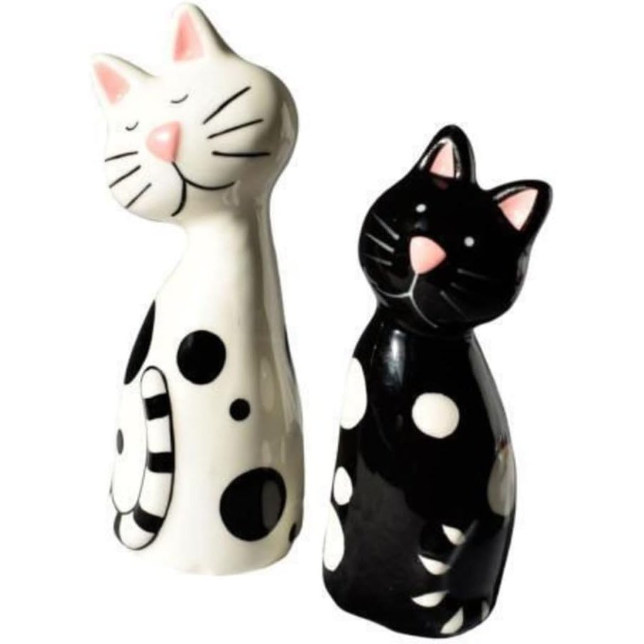 Ceramic Cat Salt & Pepper Pots Fair Trade