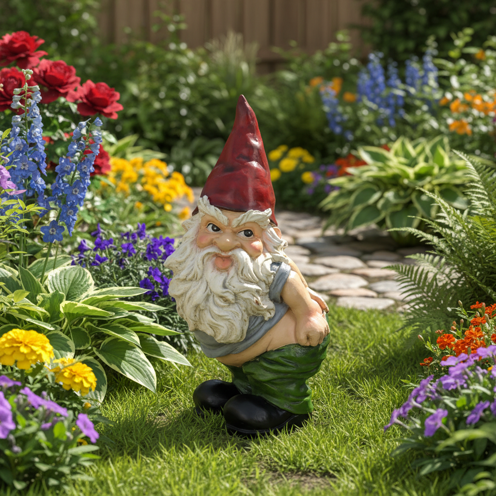 Gnome Bottoms Up Cheeky Rude Comical Décor Home Or Garden