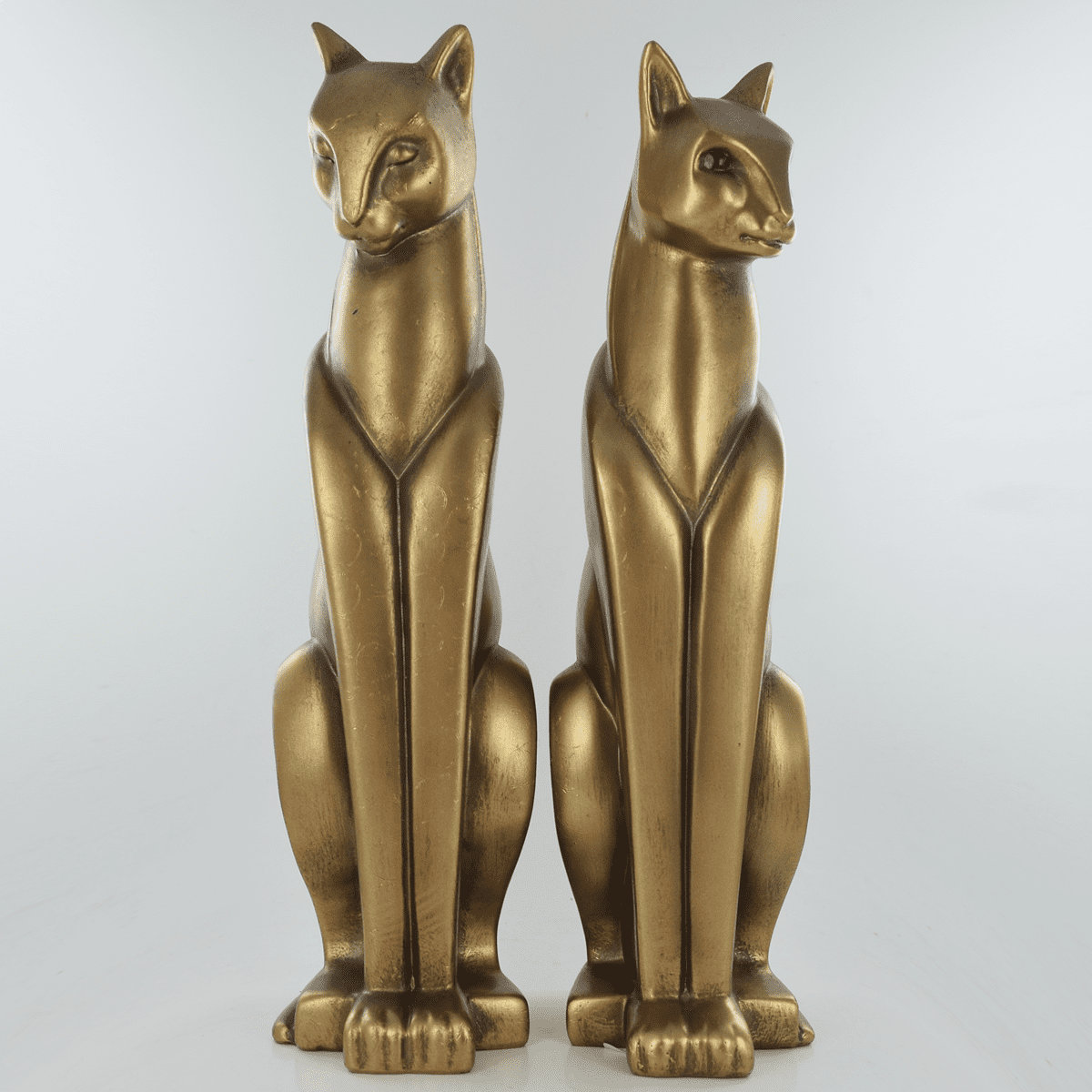 Stylised Cats Bronze Effect Home Decor Ornament