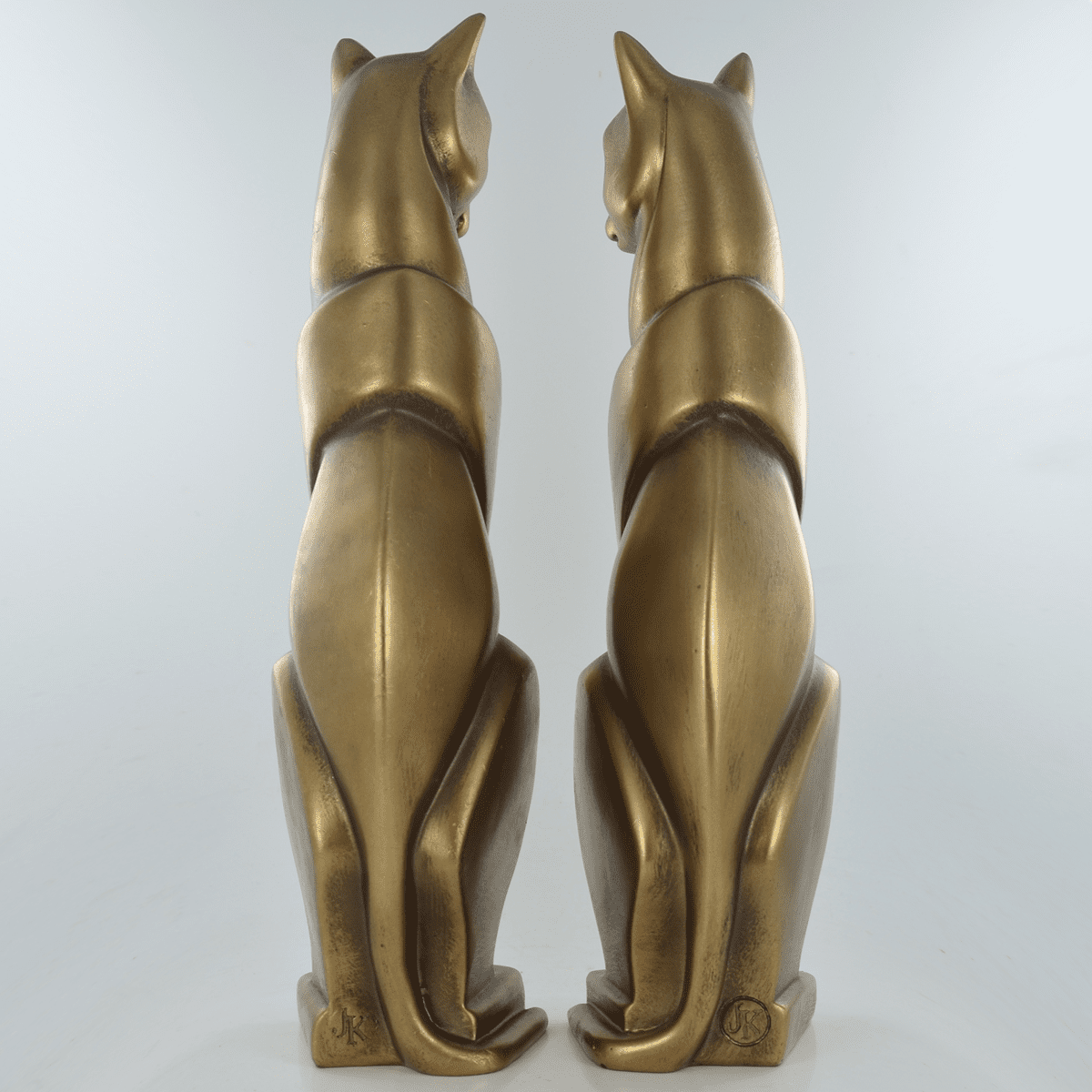 Stylised Cats Bronze Effect Home Decor Ornament