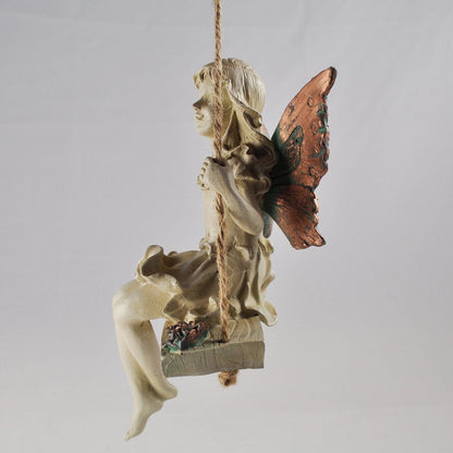Fairy Hanging Swing Garden Decor Forest Fairy Figurine