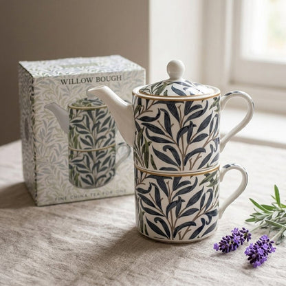William Morris China Tea for 1 Set Willow Bough Pattern Gift Idea