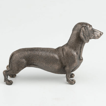 Dachshund Dog Standing Cold Cast Bronze Sausage Dog Sculpture