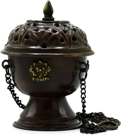 Copper Tibetan Incense Burner Classic Hanging