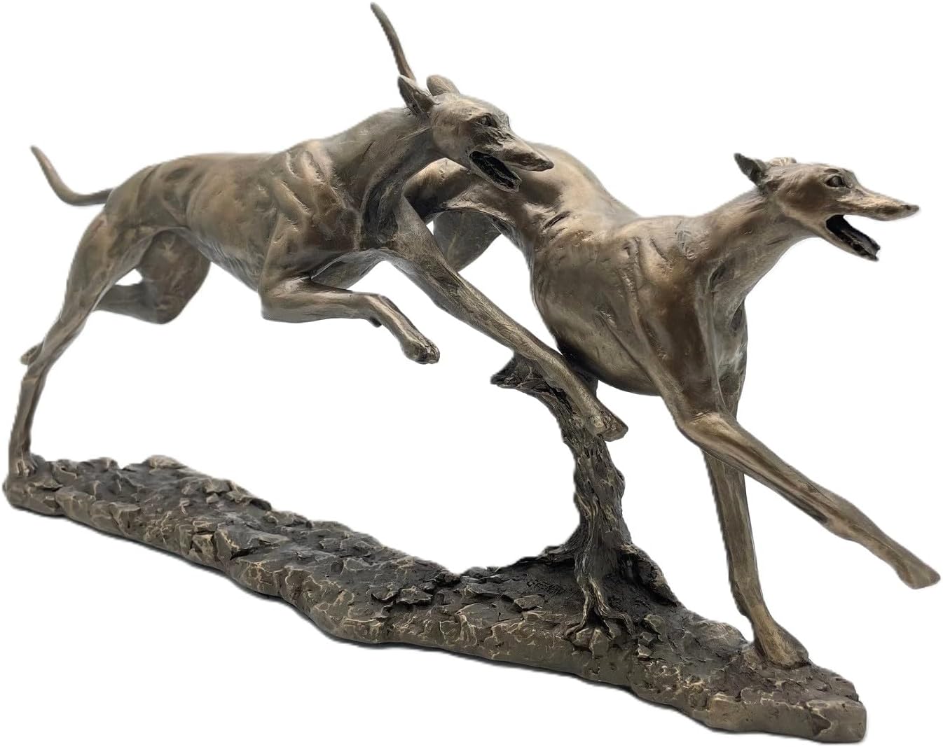 The Winner, Pair of Greyhounds Cold Cast Bronze Figure By David Geenty