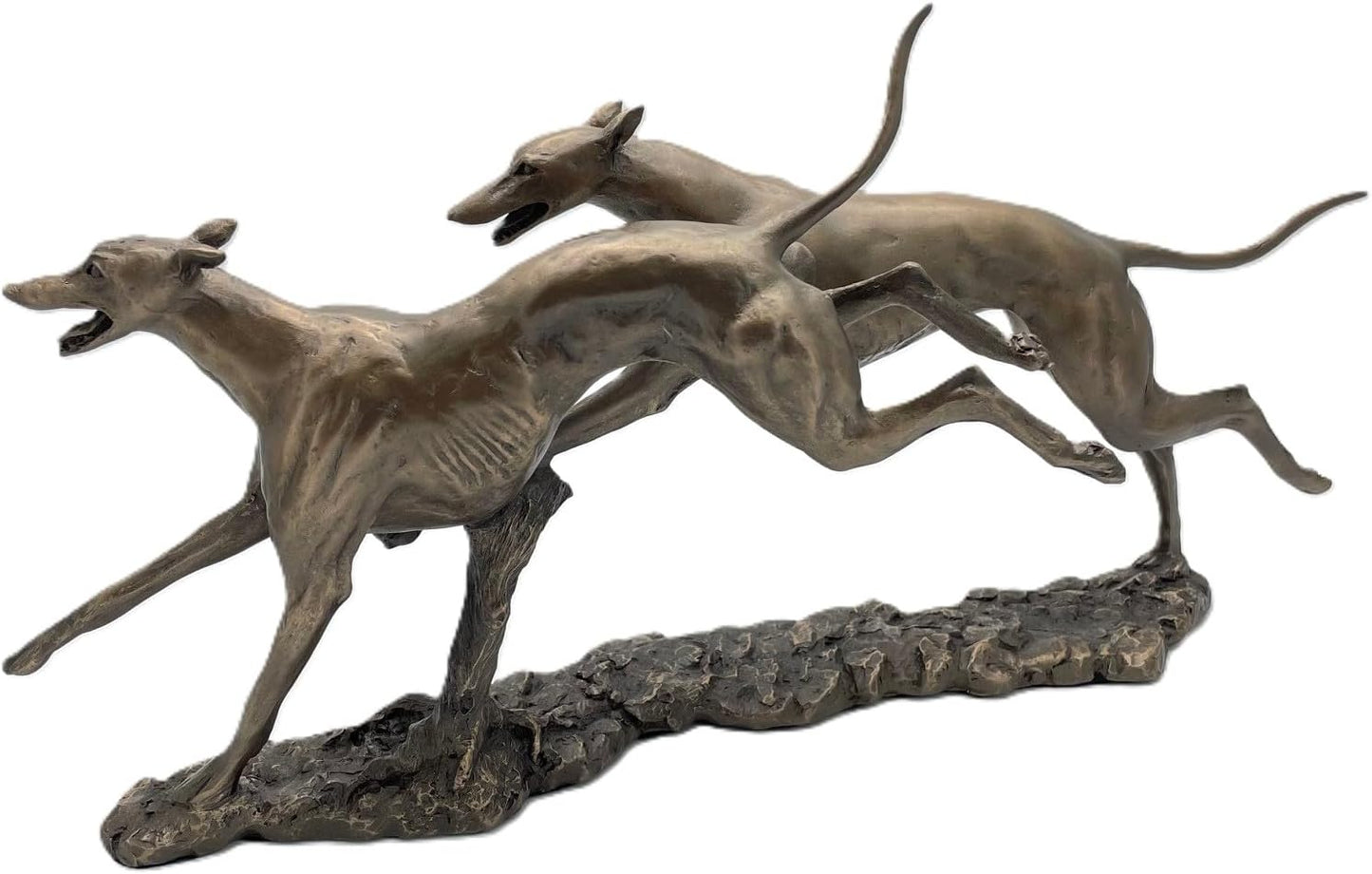 The Winner, Pair of Greyhounds Cold Cast Bronze Figure By David Geenty