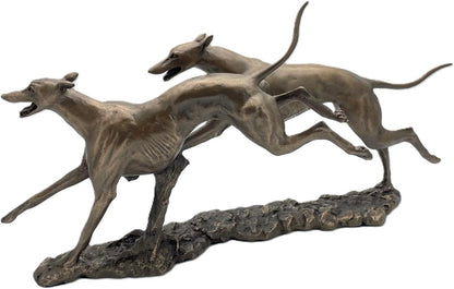 The Winner, Pair of Greyhounds Cold Cast Bronze Figure By David Geenty