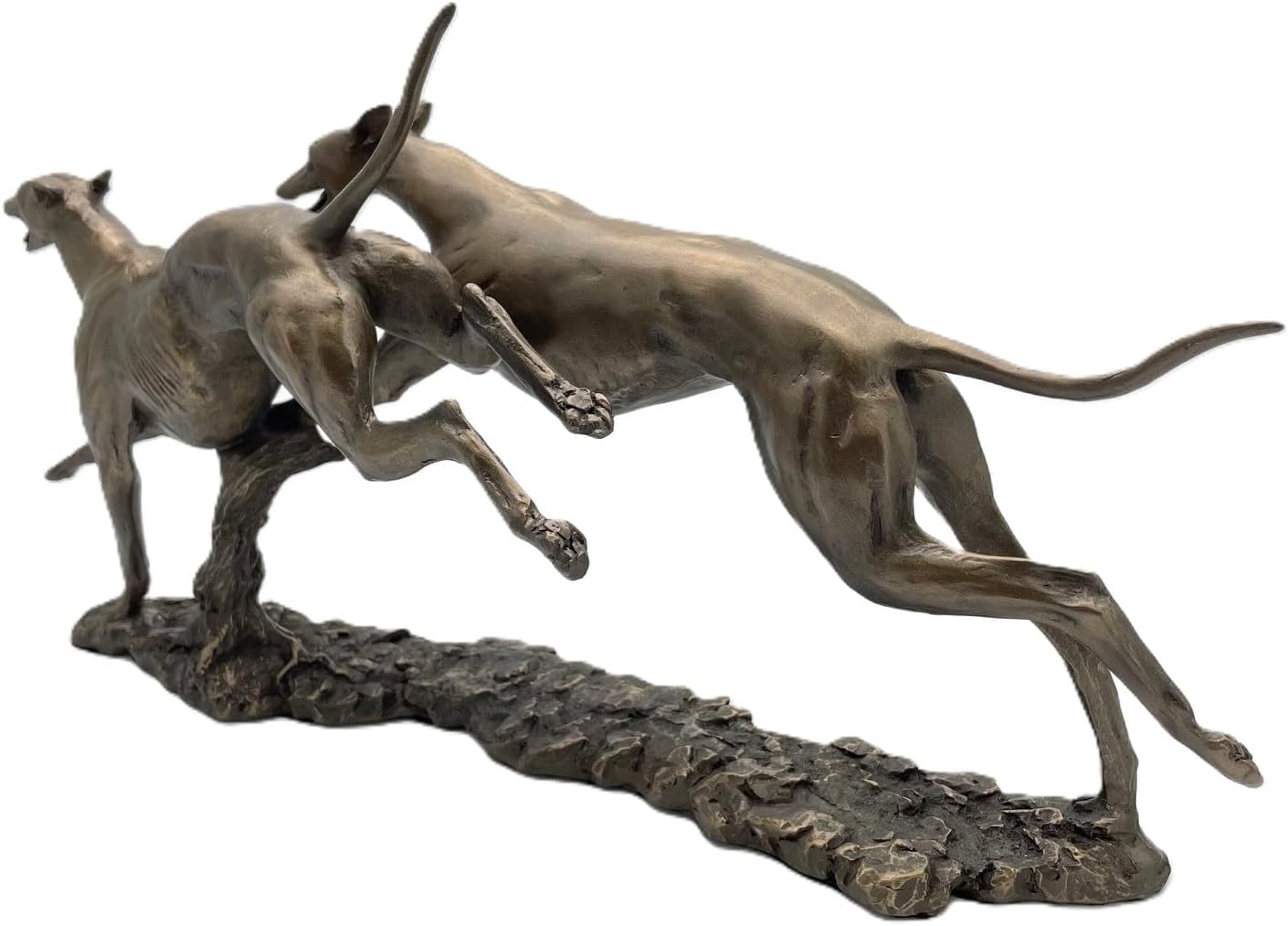 The Winner, Pair of Greyhounds Cold Cast Bronze Figure By David Geenty