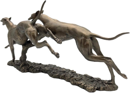 The Winner, Pair of Greyhounds Cold Cast Bronze Figure By David Geenty