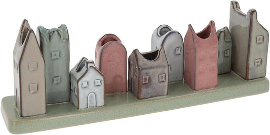 Petite Pottery Pastel Tones Mini Collection of Vases Great for Single Flowers, Dried Arrangements and More 9 Stem Houses