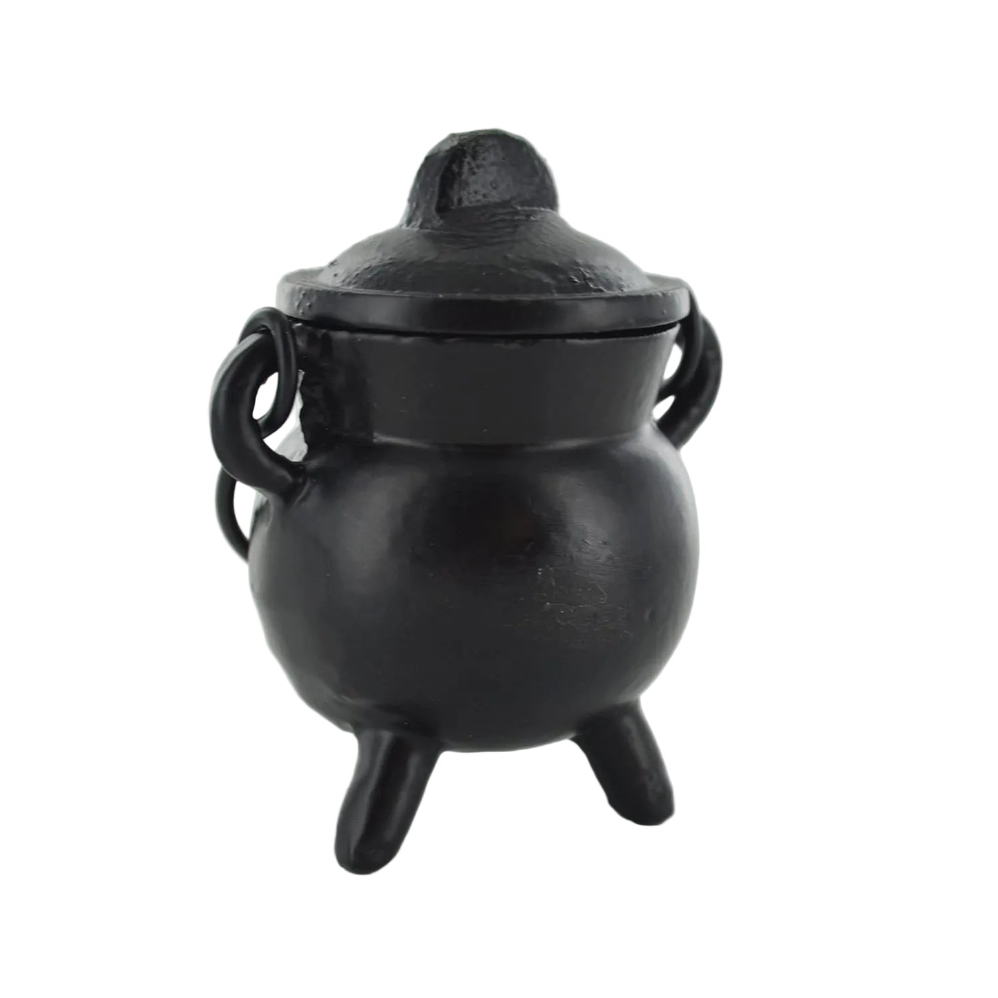 Black cauldron on a white background