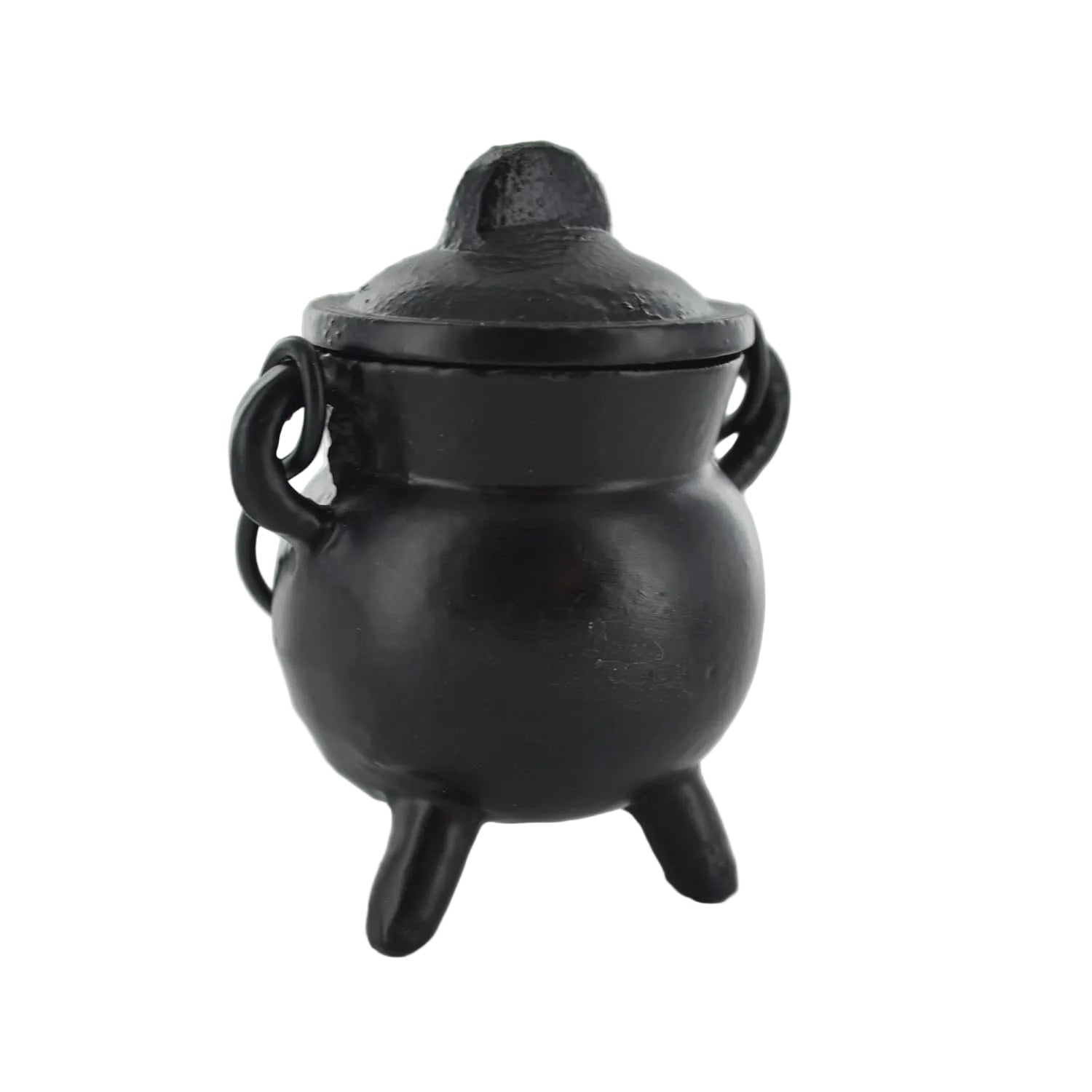 Black cauldron on a white background