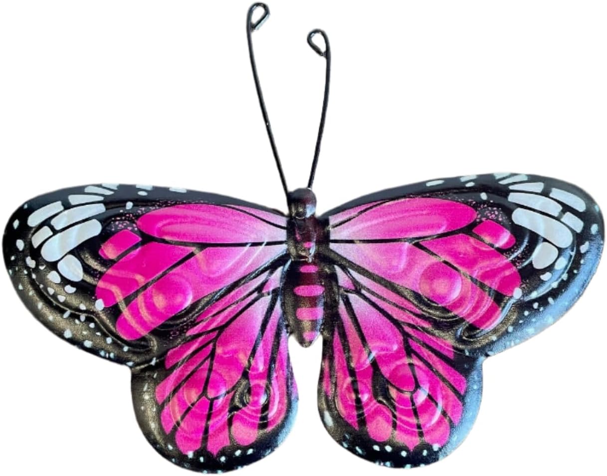 pink metal butterfly