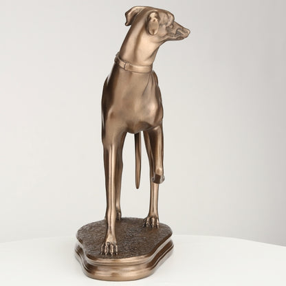 Standing Whippet Figure Cold Cast Bronze By Beauchamp Bronze