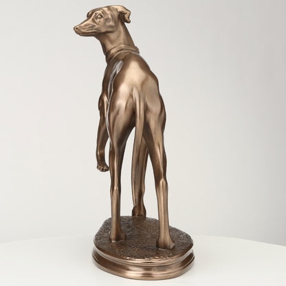 Standing Whippet Figure Cold Cast Bronze By Beauchamp Bronze