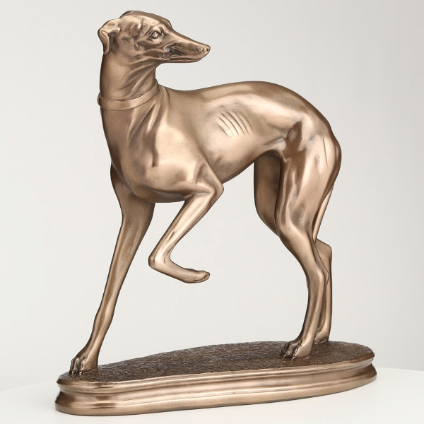 Standing Whippet Figure Cold Cast Bronze By Beauchamp Bronze