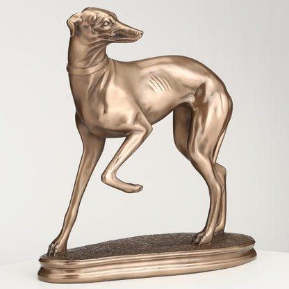 Standing Whippet Figure Cold Cast Bronze By Beauchamp Bronze