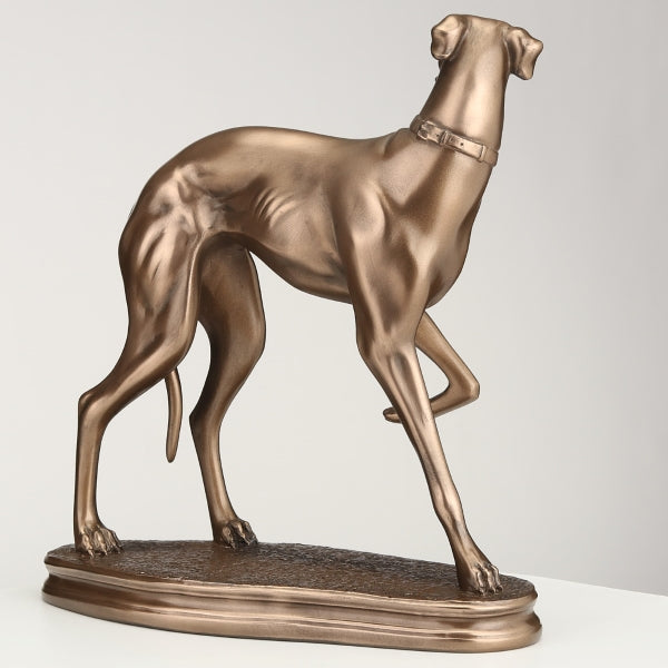 Standing Whippet Figure Cold Cast Bronze By Beauchamp Bronze