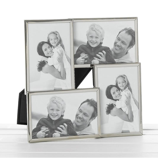 Silver 4 Photo Multi Picture Frame 4 x 6 Inch Frames - Present Days