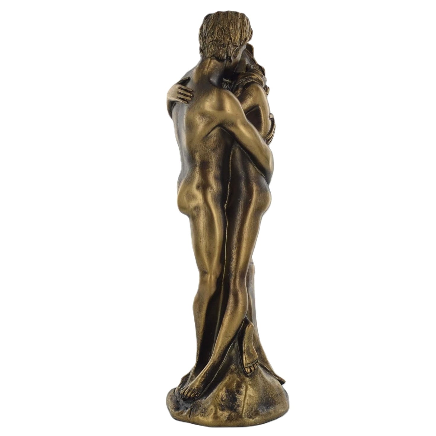 As One Bronze Effect Couple Sculpture Man & Woman Nude Figure Home Décor