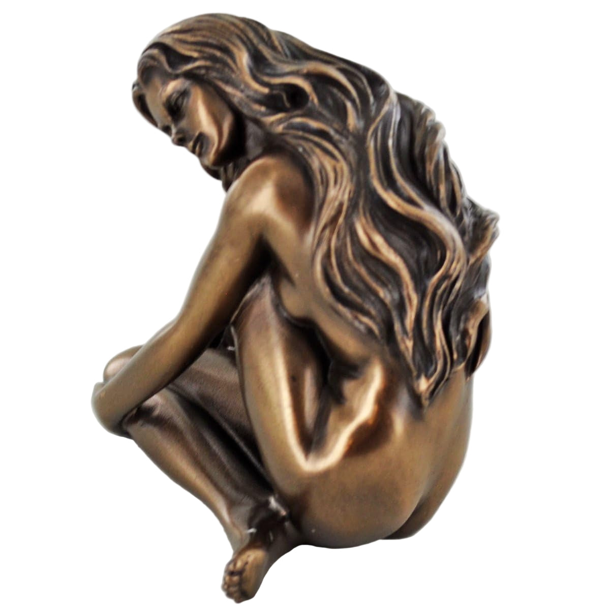 Figure Of Lady Sat Lauren Cold Cast Bronze