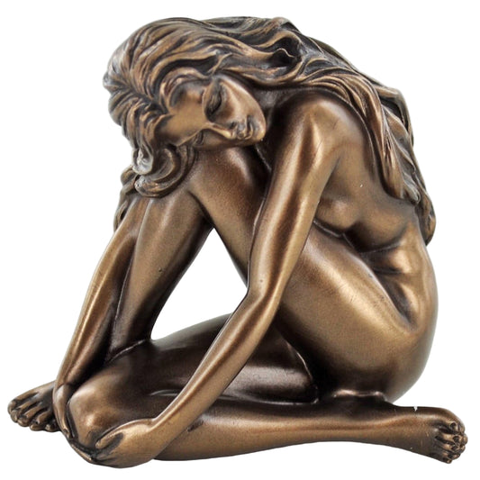 Figure Of Lady Sat Lauren Cold Cast Bronze