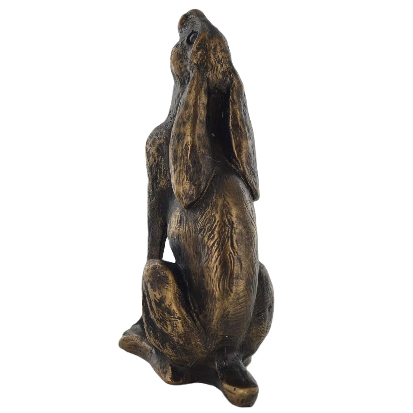 Daisy Sitting Bronze Effect Moon Gazing Hare Sculpture By Harriet Glen Home Decor