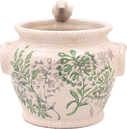 Song Bird Bowl Small Vintage Style Crackle Glaze Finish
