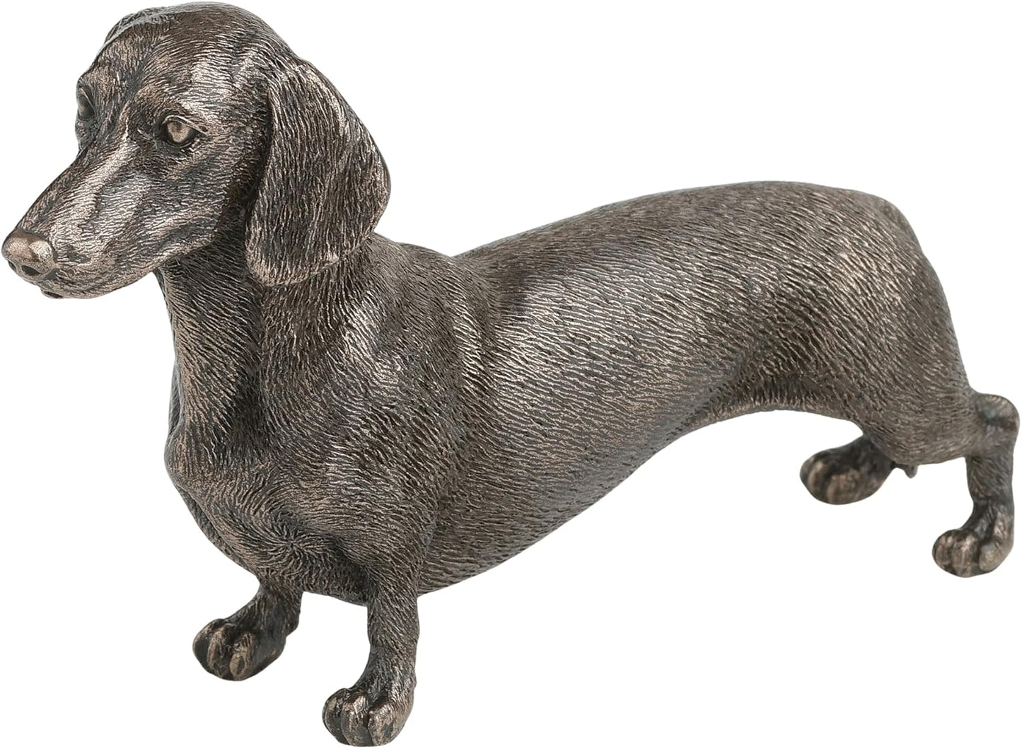 Dachshund Dog Standing Cold Cast Bronze Sausage Dog Sculpture