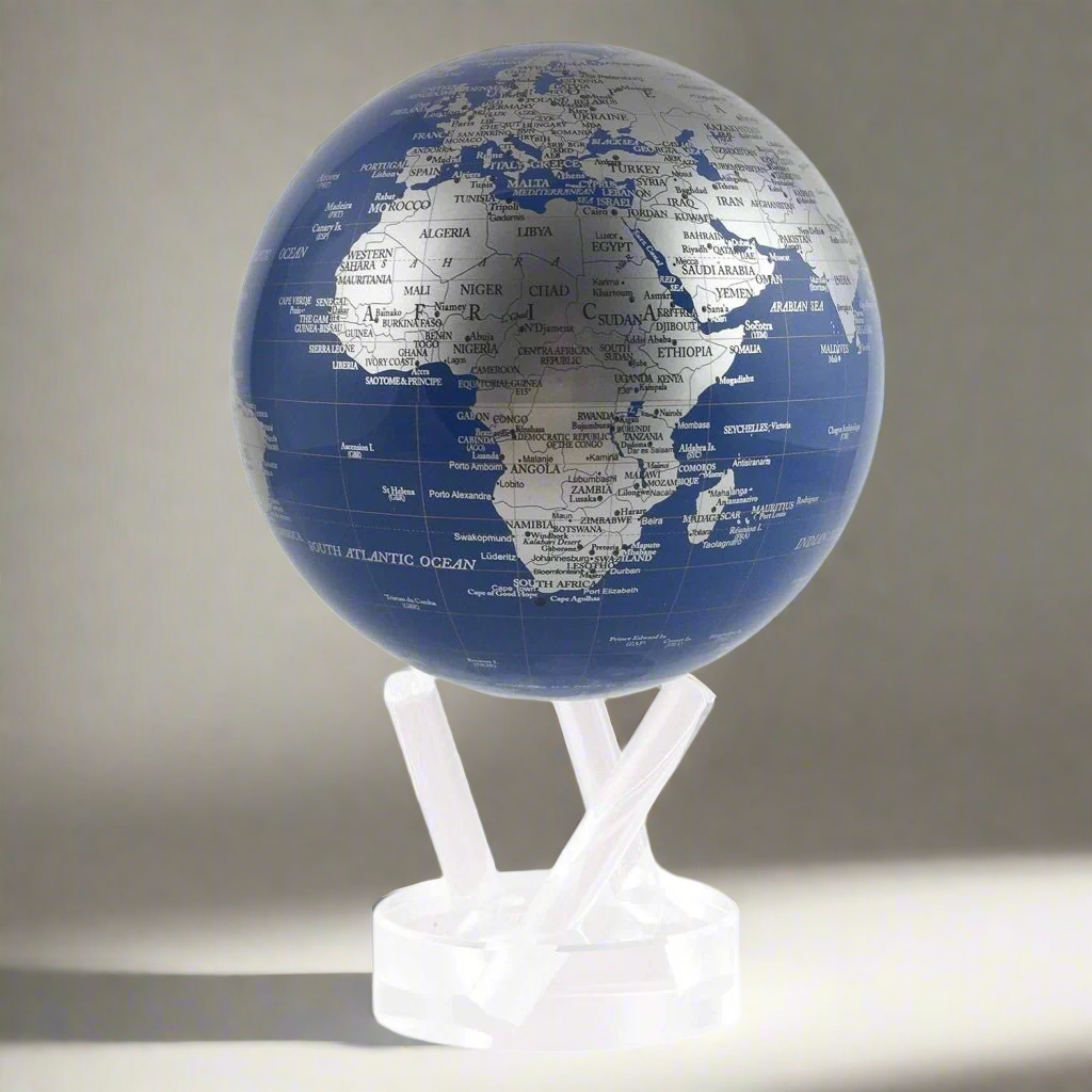 MOVA Blue & Silver 4.5" Globe