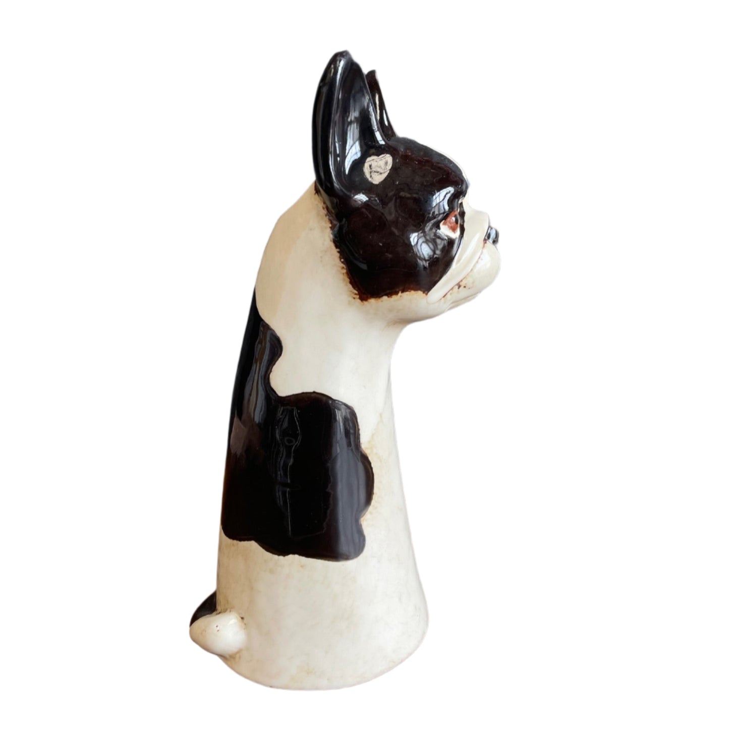 French Bulldog Ceramic Vase Village Pottery Top Dog Frenchie Hand Finished Vase
