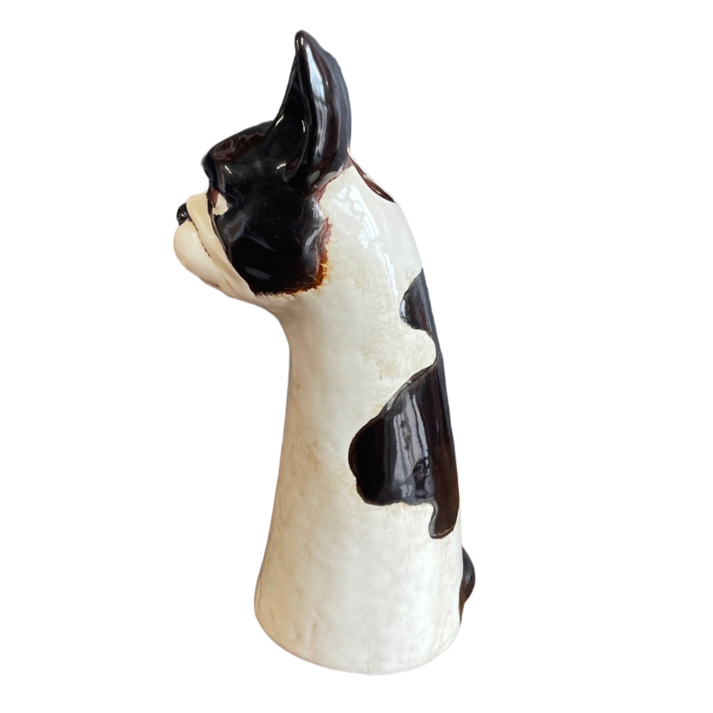 French Bulldog Ceramic Vase Village Pottery Top Dog Frenchie Hand Finished Vase