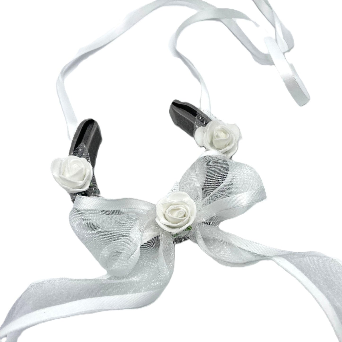 Wedding Good Luck Gift Lucky Real Pony Horseshoe White Roses