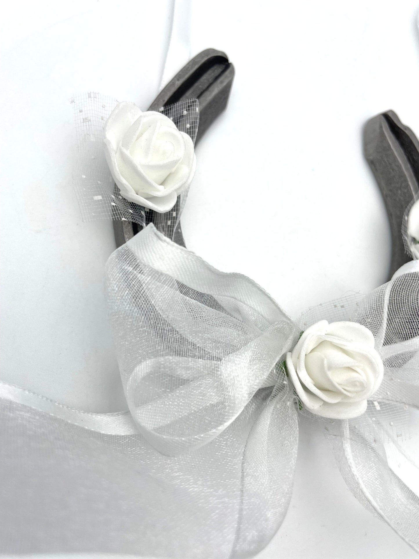 Wedding Good Luck Gift Lucky Real Pony Horseshoe White Roses