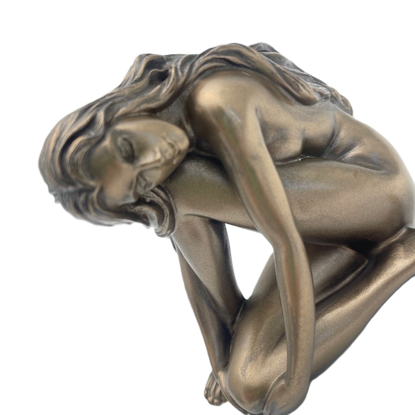 Figure Of Lady Sat Lauren Cold Cast Bronze