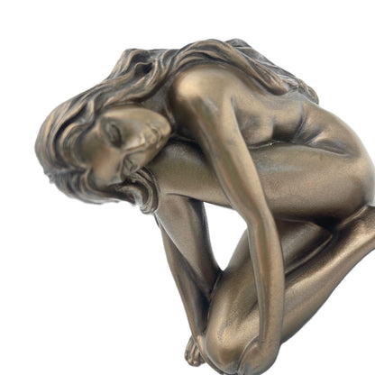 Figure Of Lady Sat Lauren Cold Cast Bronze