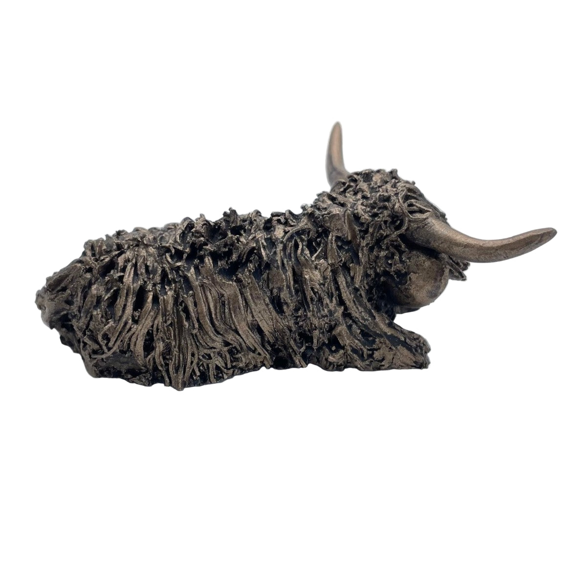 Frith - Morag Miniature Highland Cow Sitting Sculpture By Veronica Ballan - Present Days