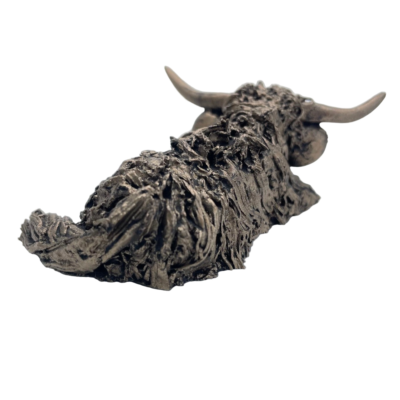 Frith - Morag Miniature Highland Cow Sitting Sculpture By Veronica Ballan - Present Days