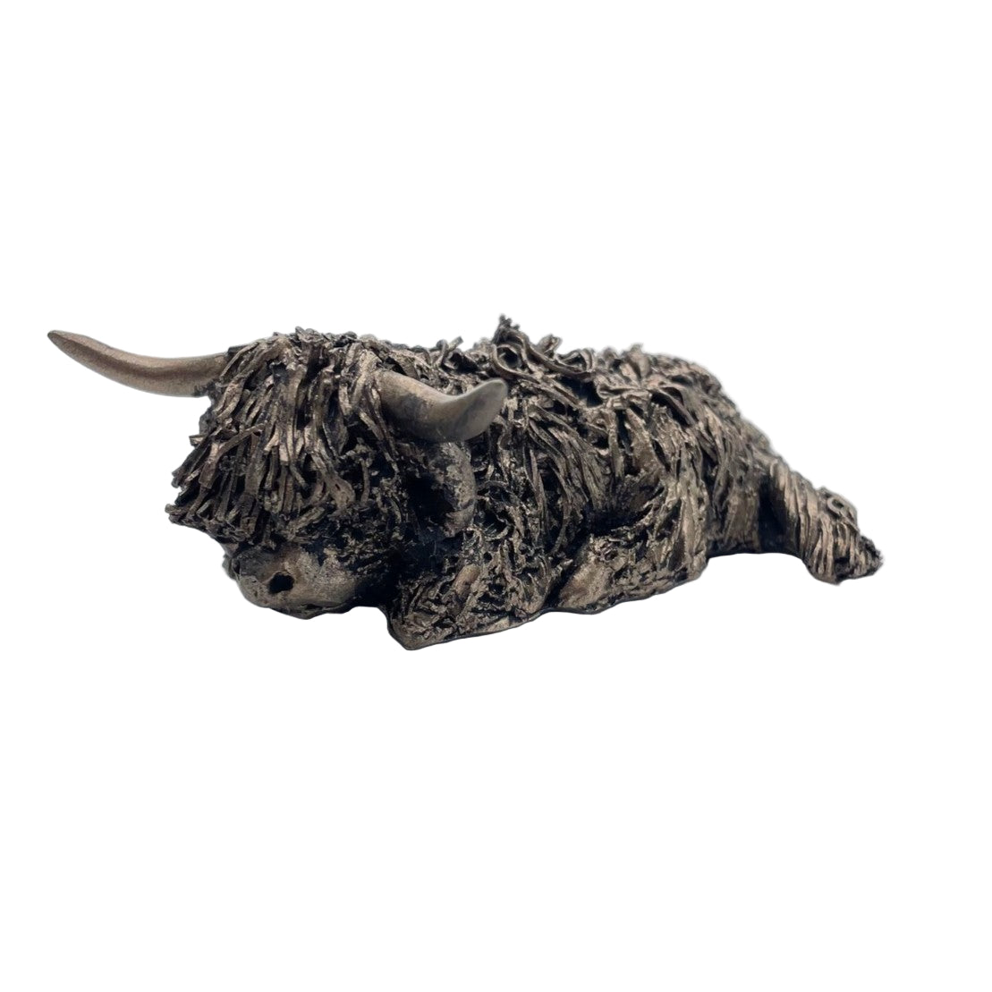Frith - Morag Miniature Highland Cow Sitting Sculpture By Veronica Ballan - Present Days