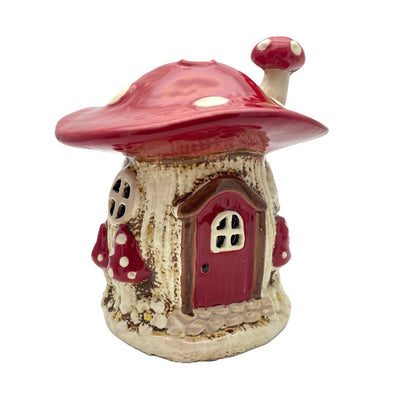 Ceramic toadstool tealight holder