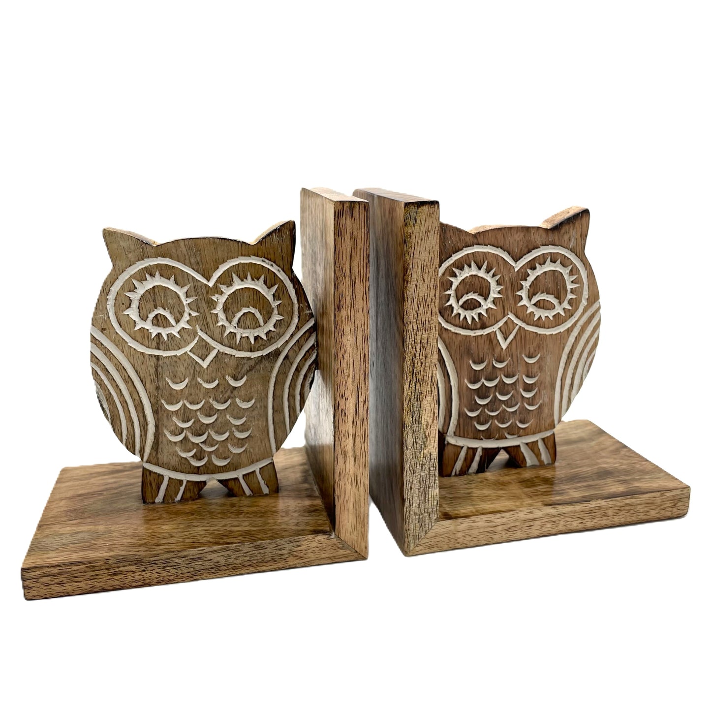 Wooden Owl Bookends Fair Trade Gift