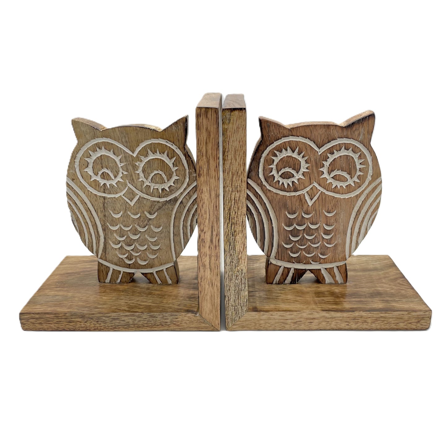 Wooden Owl Bookends Fair Trade Gift