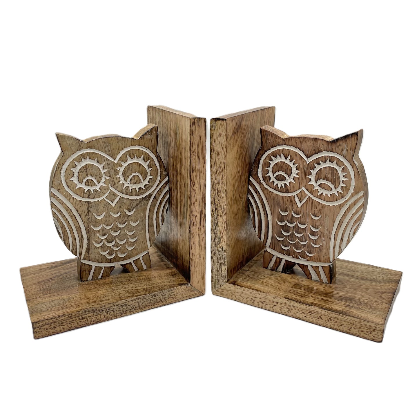 Wooden Owl Bookends Fair Trade Gift