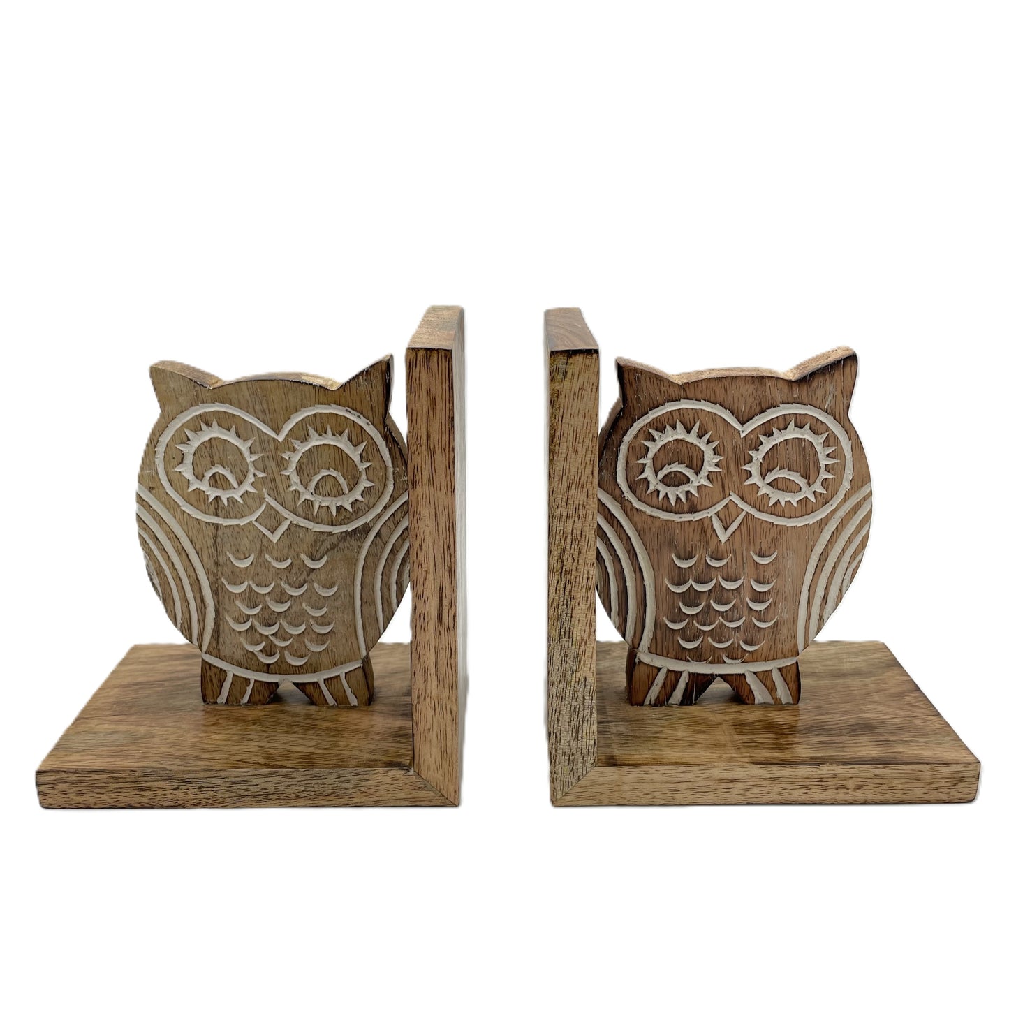 Wooden Owl Bookends Fair Trade Gift