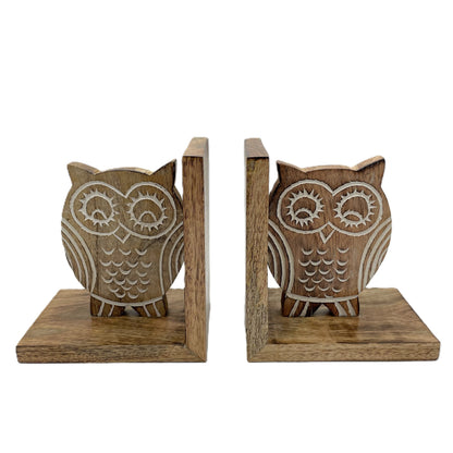 Wooden Owl Bookends Fair Trade Gift