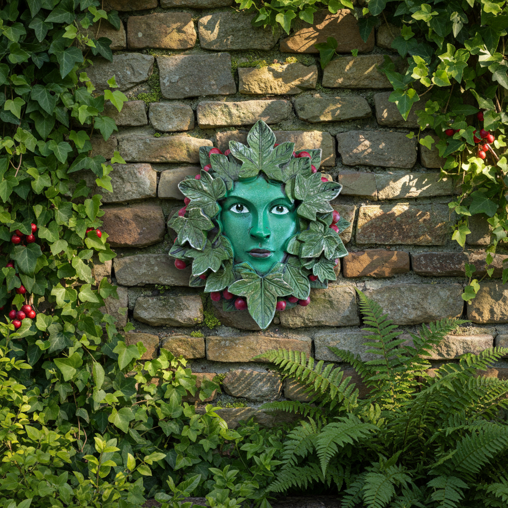 Lady Tendril Garden Wall Plaque Green Man Ornament