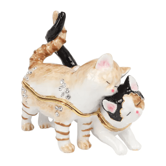 Two Cats Twisted Tails Trinket Box