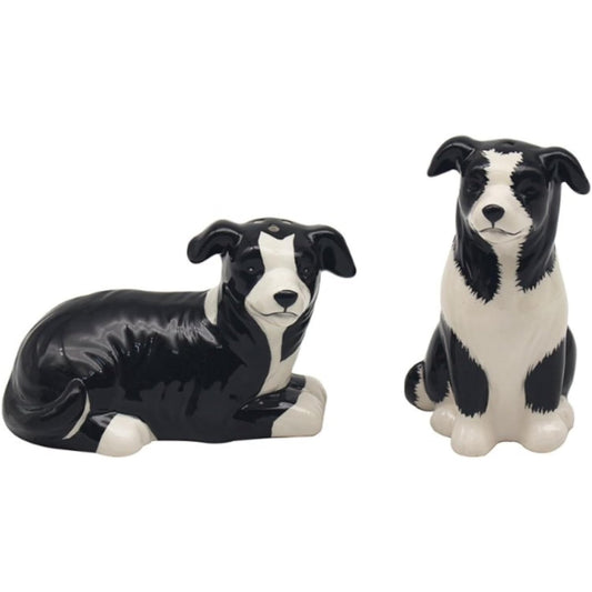 Border Collie Salt and Pepper Shakers Sitting & Laying Collie
