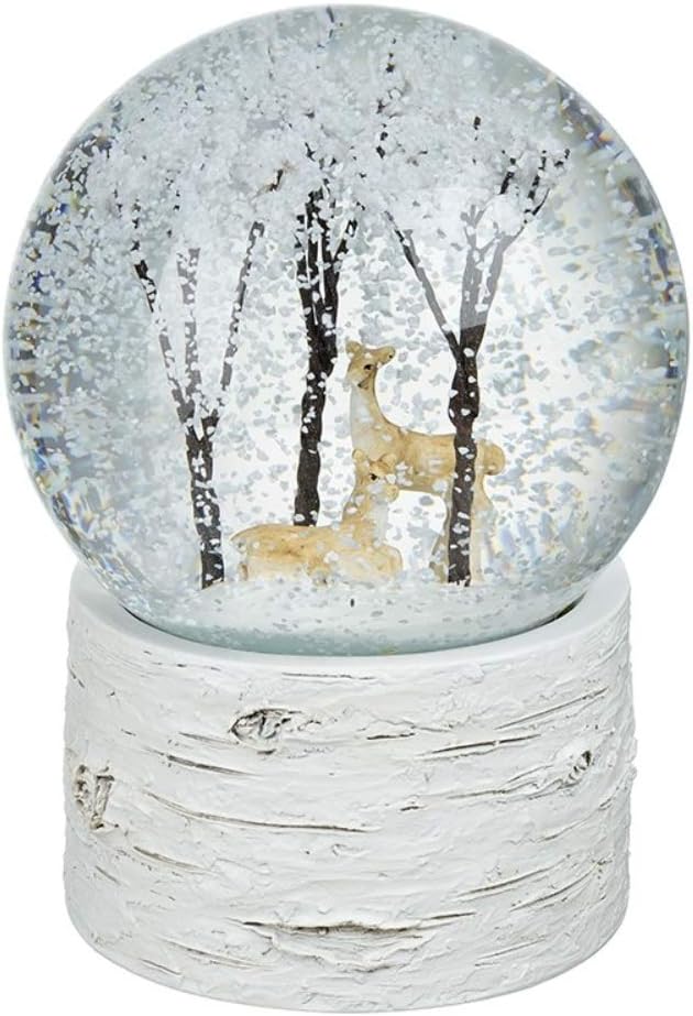 Winter Snow Globe Deer & Trees Christmas Water Globe